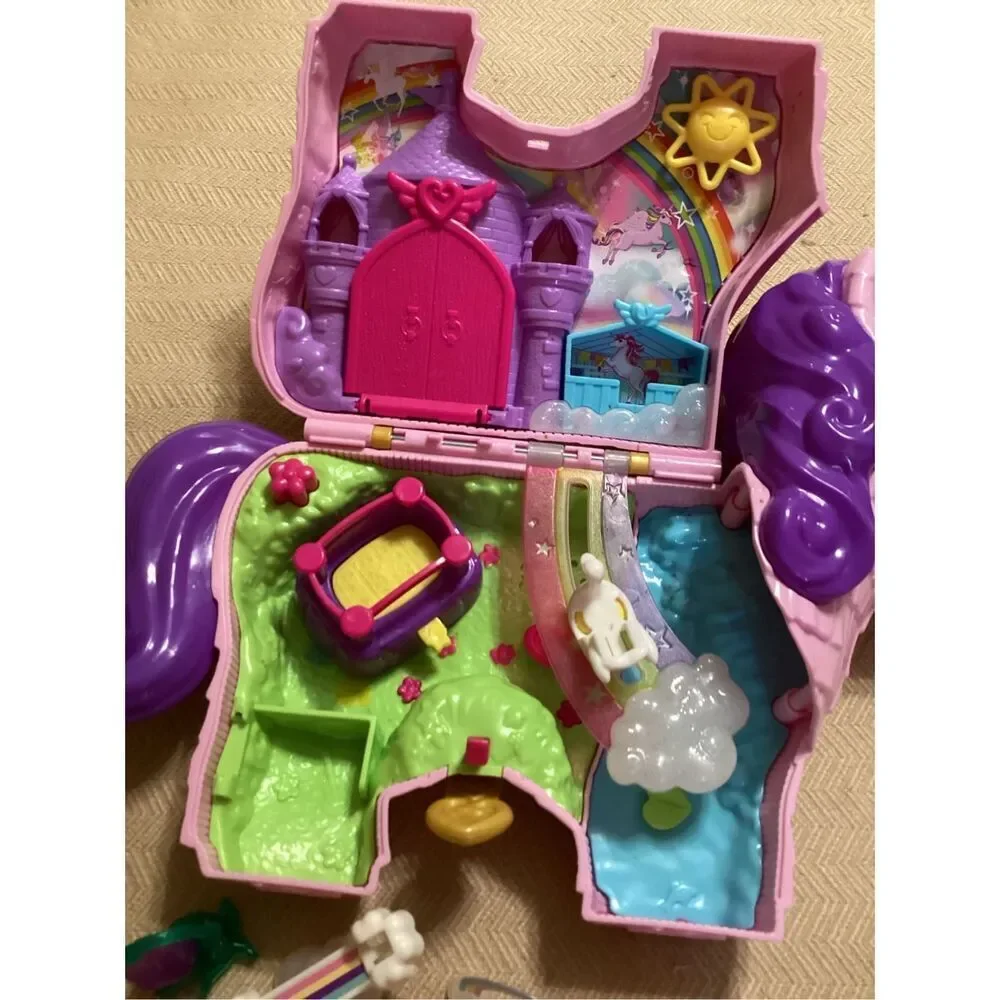 Set of 2 Polly Pocket 2-In-1 Travel Toy Playsets